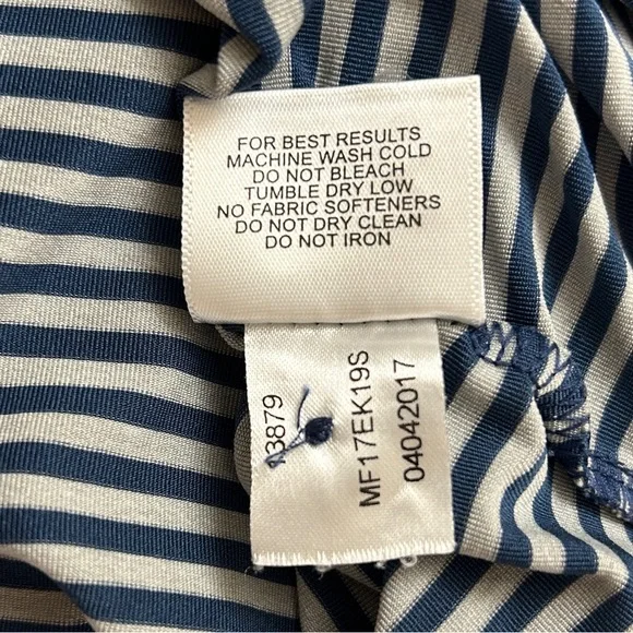 Peter Millar Summer Comfort Blue and Grey Striped Polo Size M - Picture 8 of 9